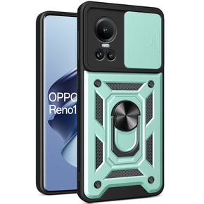 Husă blindată pentru Oppo Reno 10 / 10 Pro, CamShield Slide, verde