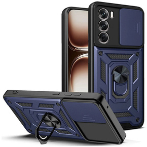 Husă blindată pentru Oppo Reno 12 Pro, CamShield Slide, albastru