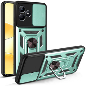 Husă blindată pentru Realme C51, CamShield Slide, verde