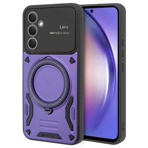 Husă blindată pentru Samsung Galaxy A54 5G, CamShield MagSafe, violet