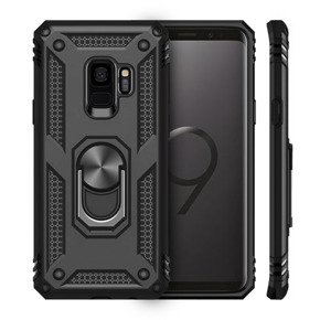 Husă blindată pentru Samsung Galaxy S9, Nox Case Ring, negru