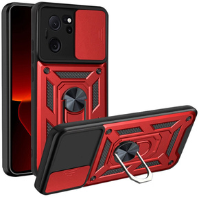 Husă blindată pentru Xiaomi 13T / 13T Pro, CamShield Slide, roșu