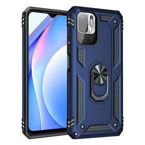 Husă blindată pentru Xiaomi Redmi Note 10 5G, Nox Case Ring, albastru