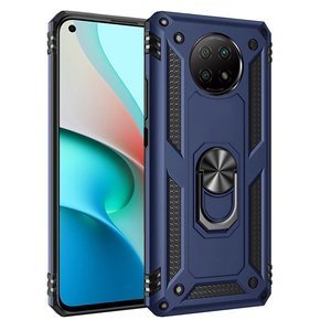 Husă blindată pentru Xiaomi Redmi Note 9T 5G, Nox Case Ring, albastru