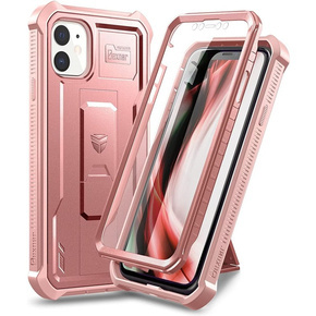 Husă blindată pentru iPhone 11, Dexnor Full Body, roz rose gold