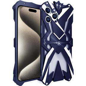 Husă blindată pentru iPhone 15 Pro, Aluminum Alloy, albastru