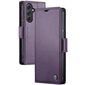 Husa cu clapetă CASEME pentru Samsung Galaxy A54 5G, Litchi Wallet, violet