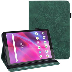 Husă cu clapetă pentru Lenovo Tab M8 Gen 4 TB-300FU, flower, verde