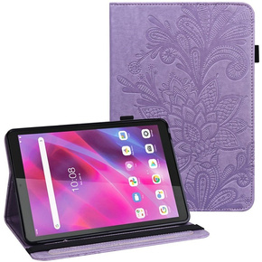 Husă cu clapetă pentru Lenovo Tab M8 Gen 4 TB-300FU, flower, violet