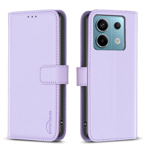 Husa cu clapetă pentru Xiaomi Redmi Note 13 Pro 5G, BINFEN Wallet, violet