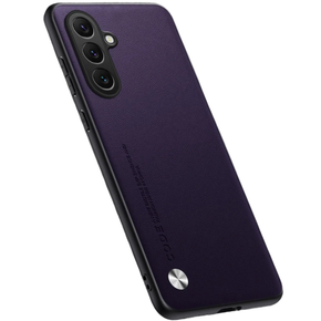 Husă din piele pentru Samsung Galaxy M55 5G, leather hybrid, violet