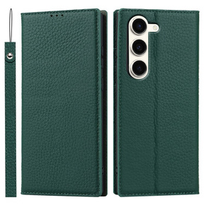 Husă din piele pentru Samsung Galaxy S23 Plus, ERBORD Grain Leather, verde