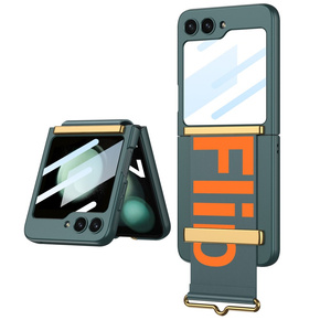 Husă pentru Galaxy Z Flip 5, Strap Cover, verde