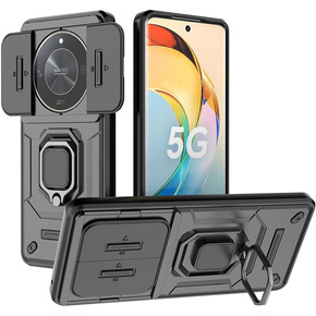 Husă pentru Honor Magic 6 Lite 5G, KickStand Camera Lens, negru