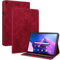 Husă pentru Lenovo Tab M10 Plus 10.6 Gen 3 TB-125F TB-128F, Butterfly, roșu