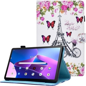 Husă pentru Lenovo Tab M10 Plus 10.6 Gen 3 TB-125F TB-128F, Smartcase, Eiffel Tower