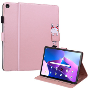 Husă pentru Lenovo Tab M10 Plus 10.6 Gen 3, cu clapetă, animal, roz