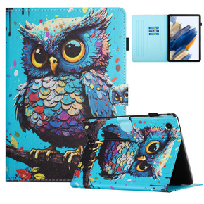 Husă pentru Lenovo Tab M10 Plus TB-X606F, cu clapetă, owl