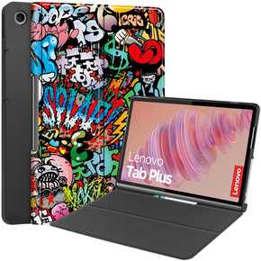 Husă pentru Lenovo Tab Plus, Smartcase, graffiti