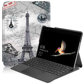 Husă pentru Microsoft Surface Go 3/Go 2/Go, Smartcase, Eiffel Tower