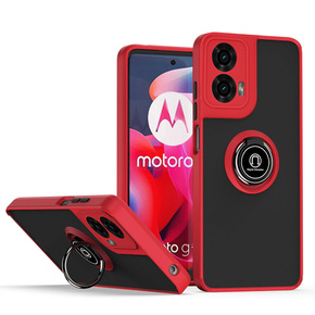 Husa pentru Motorola Moto G24 / G24 Power / G04, Frosted Ring, roșu