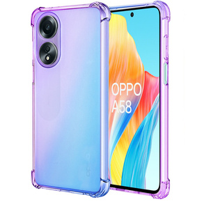 Husa pentru Oppo A58 4G, Gradient Dropproof, Violet / albastru