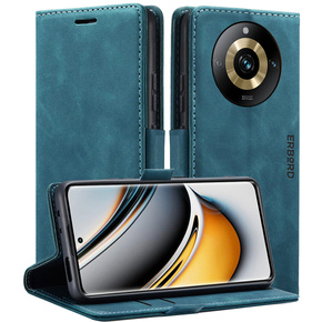 Husă pentru Realme 11 Pro 5G / Pro+ 5G, ERBORD Vintage, portofel cu clapetă, albastru