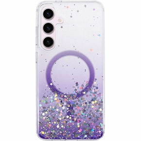 Husa pentru Samsung Galaxy S24+ Plus, Glittery, pentru MagSafe, violet