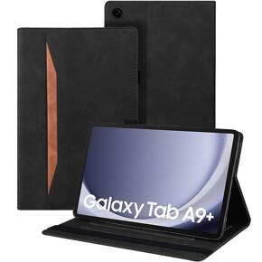 Husă pentru Samsung Galaxy Tab A9+, Classic, cu spațiu pentru stylus, negru