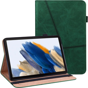 Husă pentru Samsung Galaxy Tab A9+, Classic, cu spațiu pentru stylus, verde