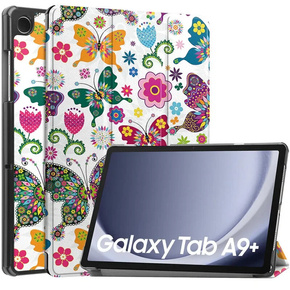 Husă pentru Samsung Galaxy Tab A9+, Smartcase, Butterfly