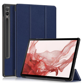 Husă pentru Samsung Galaxy Tab S9 Plus, Smartcase cu spațiu pentru stylus, albastru