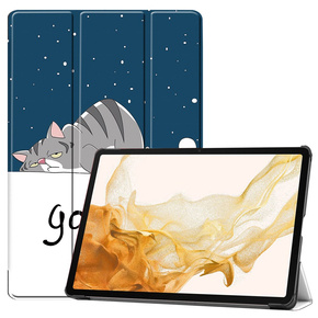 Husă pentru Samsung Galaxy Tab S9 Plus, Smartcase, sleeping cat