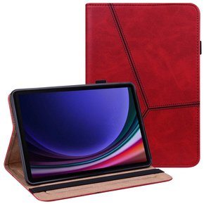 Husă pentru Samsung Galaxy Tab S9/S9 FE, Classic, cu spațiu pentru stylus, roșu