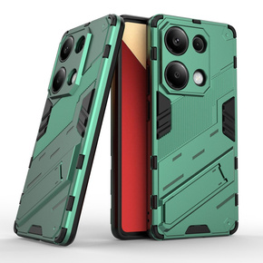 Husa pentru Xiaomi Redmi Note 13 Pro 4G, Military kickstand, verde