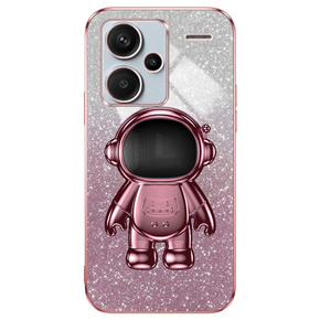 Husa pentru Xiaomi Redmi Note 13 Pro+, Glitter Astronaut, roz