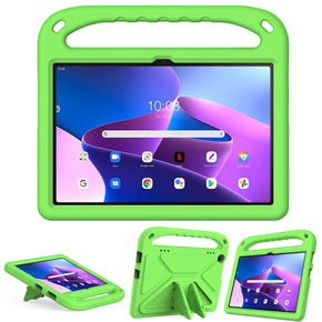 Husă pentru copii pentru Lenovo Tab M10 10.1 Gen 3, husă pentru copii cu mâner, verde