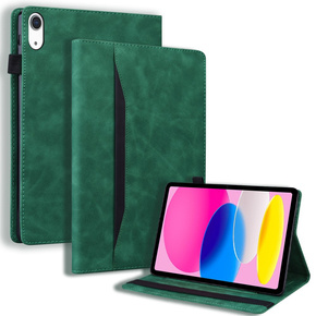 Husă pentru iPad 10.9 2022 10 Gen, Classic, cu spațiu pentru stylus, verde