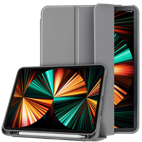 Husă pentru iPad Pro 11 2021/2022, Smartcase cu spațiu pentru stylus, gri