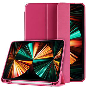 Husă pentru iPad Pro 11 2021/2022, Smartcase cu spațiu pentru stylus, roz