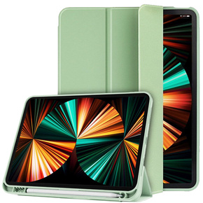 Husă pentru iPad Pro 11 2021/2022, Smartcase cu spațiu pentru stylus, verde