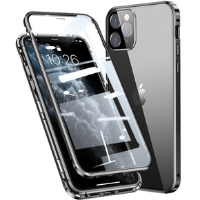 Husa pentru iPhone 11 Pro, Magnetic Dual Glass, negru