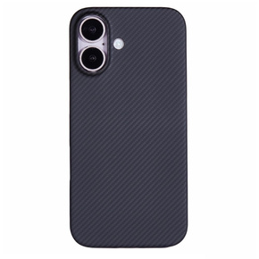 Husă pentru iPhone 16, Aramid Fiber Cover, negru