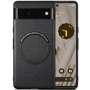 Huse pentru Google Pixel 6A, Leather Hybrid MagSafe, negru