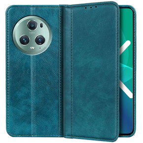 Huse pentru Honor Magic 5 Pro 5G, Wallet Litchi Leather, verde