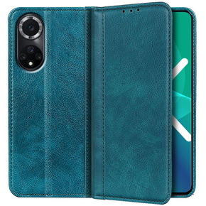 Huse pentru Huawei Nova 9, Wallet Litchi Leather, verde