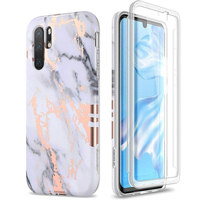 Huse pentru Huawei P30 Pro, Suritch Full Body Marble, alb