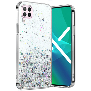 Huse pentru Huawei P40 Lite, Glittery, transparentă