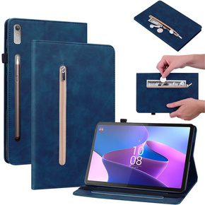 Huse pentru Lenovo Tab P11 Pro Gen 2, Wallet Pen Slot, albastru