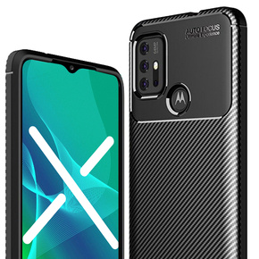 Huse pentru Motorola Moto G10/G30, Carbon Gel, negru